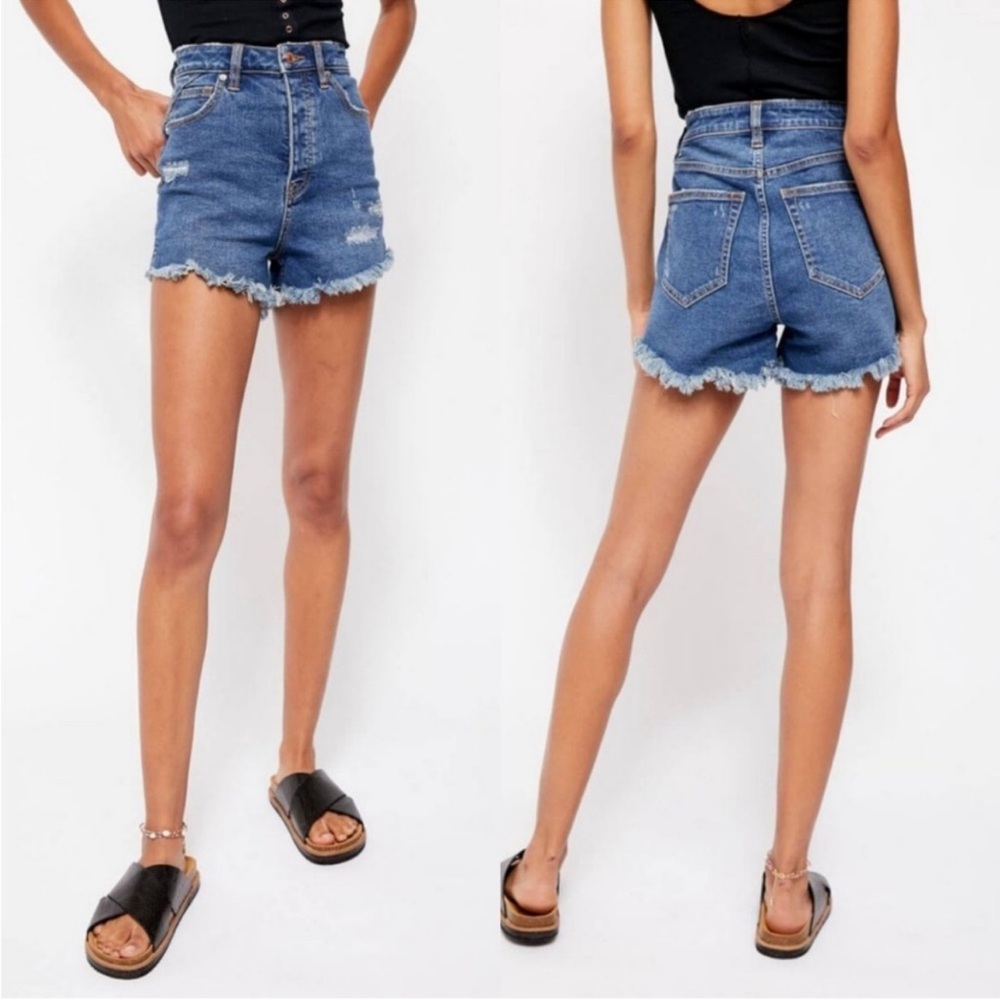 Free People CRVY Vintage High-Rise Shorts